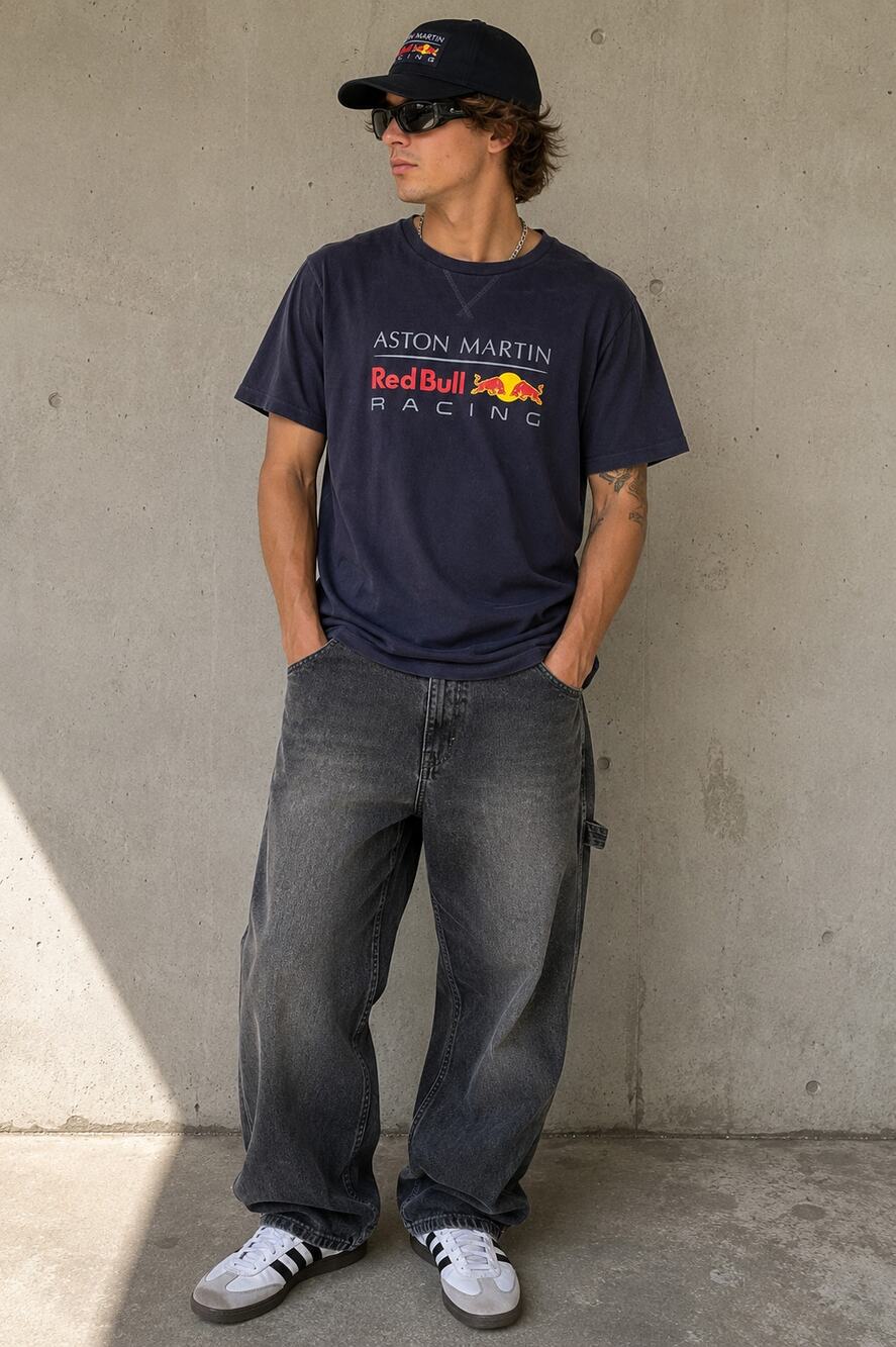 Aston Martin Red Bull Racing F1 Graphic T-Shirt Navy Men’s XL Formula 1
